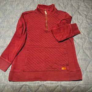 Burgundy quilted quarter zip